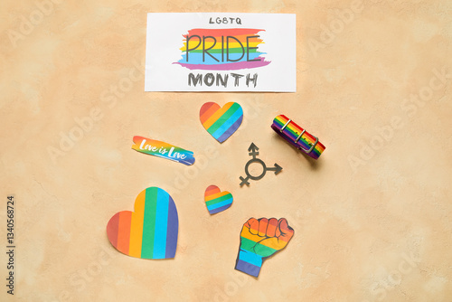 Card with text LGBTQ PRIDE ...
