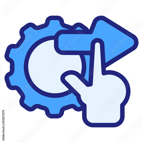 Actionable blue icon