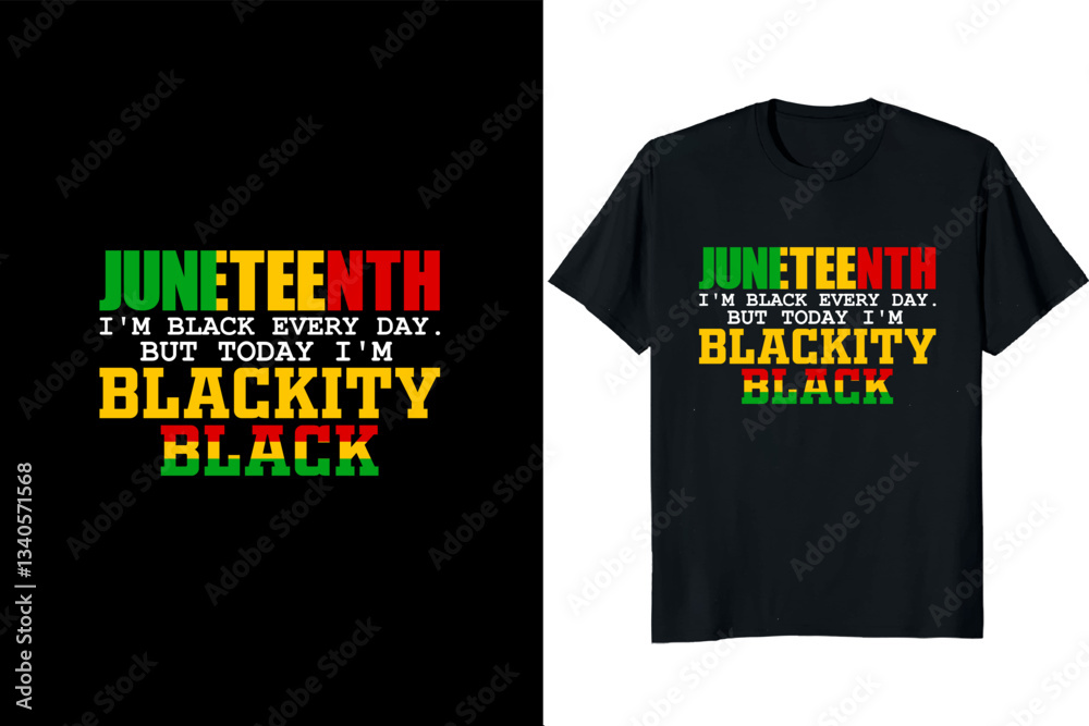 Fototapeta premium Juneteenth Day T-Shirt Design