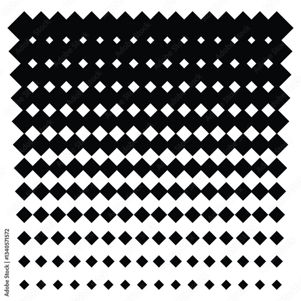 Geometric pattern of black diamonds on a white background. Seamless diagonal checkerboard pattern with a harlequin design. Black and white vintage wallpaper texture in an editable format. Geometric pattern of black diamonds on a white background. Seamless diagonal checkerboard pattern with a harlequin design. Black and white vintage wallpaper texture in an editable format.