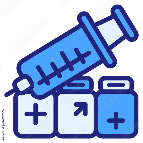 Hormone blue icon