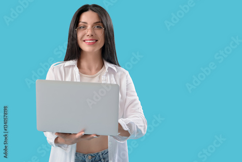 Female programmer working w...