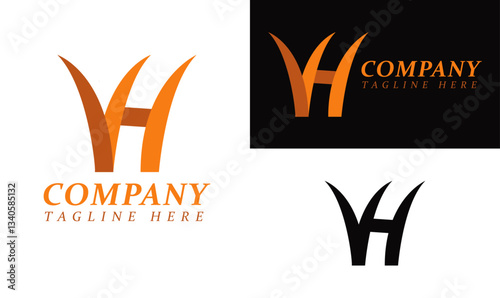 YH HY Modern Business Logo, HY Letter logo, Initial Letter YH monogram lettering logo