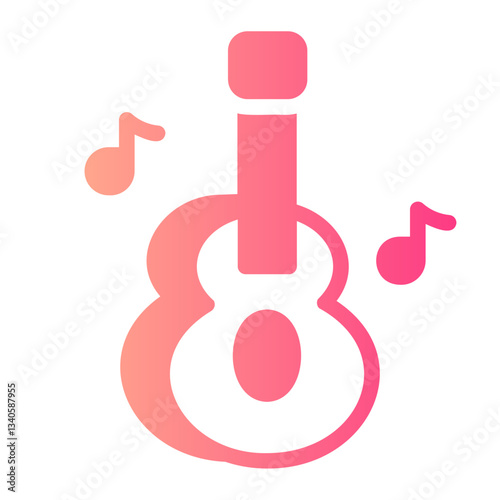 Guitar gradient icon
