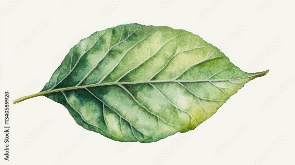 Obraz premium Delicate Watercolor Leaf Illustration