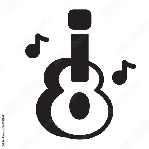 Guitar glyph icon