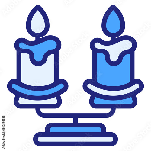 Candle blue icon