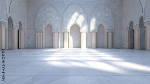 Serene Mosque Interior  Architectural Marvel of Islamic Design