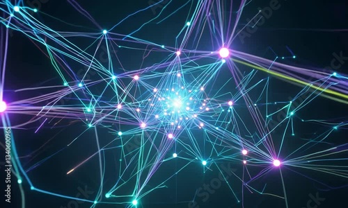 A computer generated image of a network of connected lines