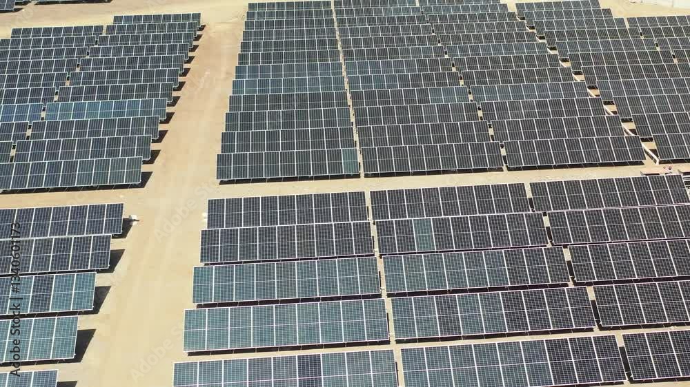 aerial drone view of the hybrid gullen solar farm and gullen range farm for renewable clean energy.4k video aerial drone view of the hybrid gullen solar farm and gullen range farm for renewable clean energy.4k video