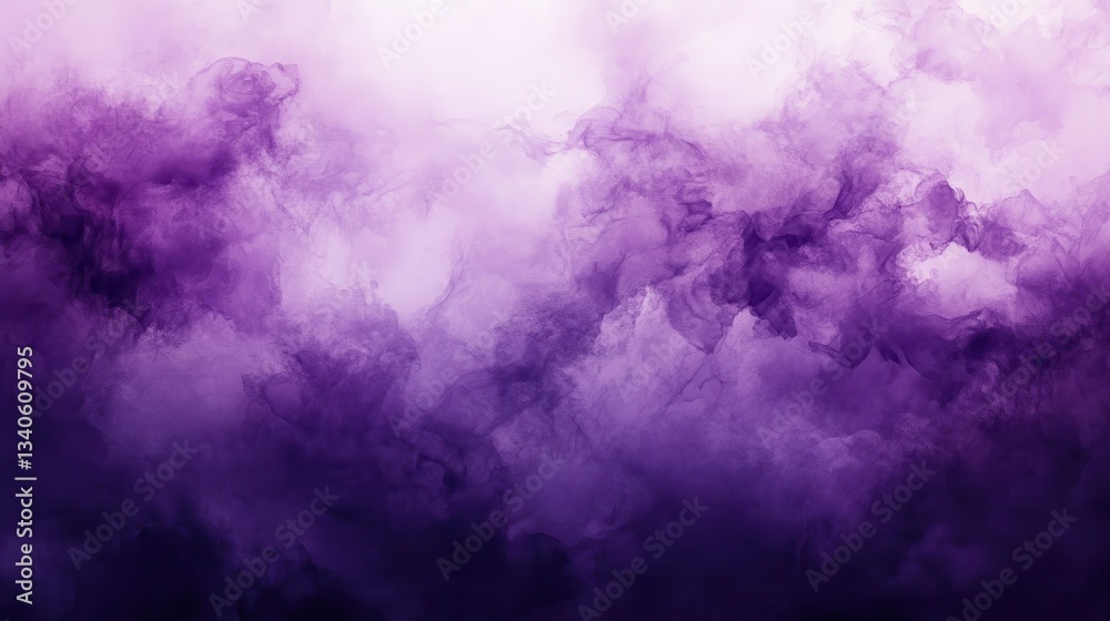 Fototapeta premium dark purple watercolor background, purple old texture paint parchment with vintage grunge , Black and Purple Smoke fog clouds abstract background texture