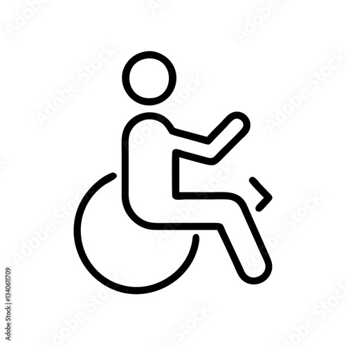 Person in wheelchair representing accessibility and inclusivity in design, disability awareness concept