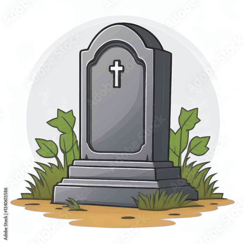 tombstone vector illustration cartoon clipart