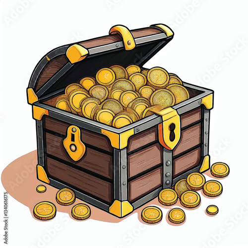 treasure box vector illustration clipart