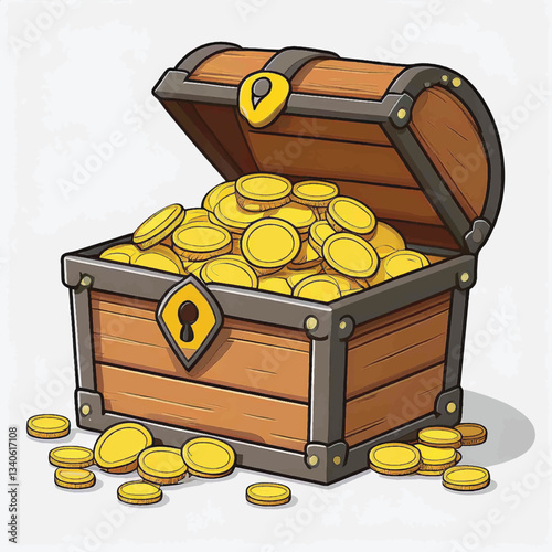 treasure box vector illustration clipart