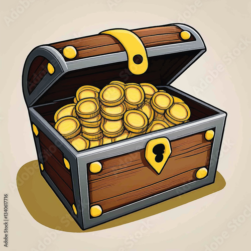 treasure box vector illustration clipart