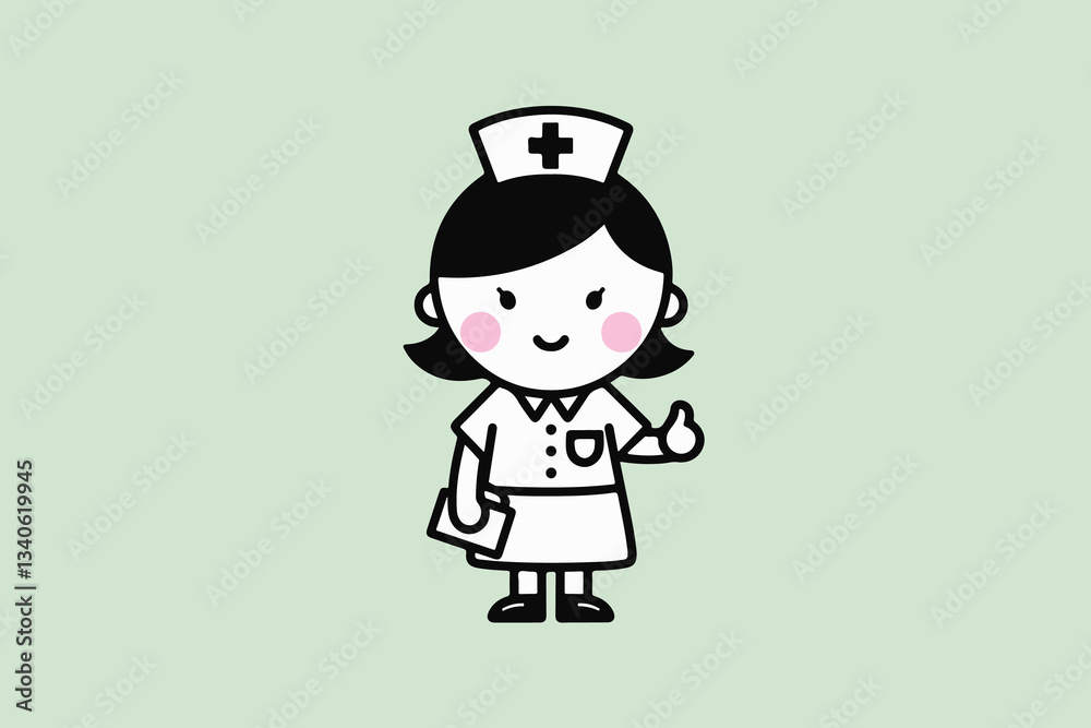 Nurse Cartoon Character vector Nurse Cartoon Character vector