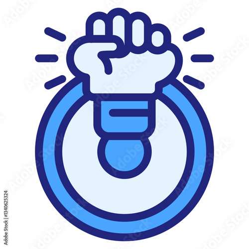 Motivation blue icon