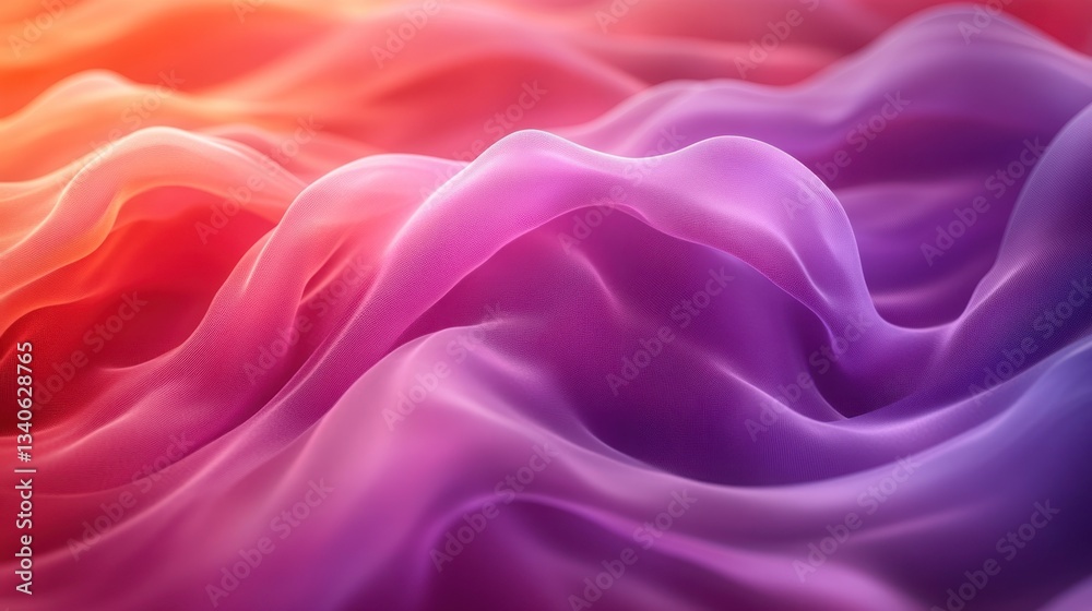 Obraz premium Abstract Colorful Fabric Waves: A Symphony of Hues