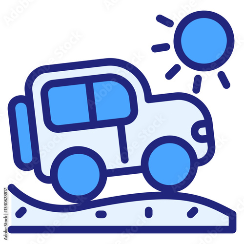 Travel blue icon