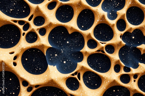 Seamless tessellated surreal glowing constellations arranged in fractal symmetry, futuristic galactic pattern, refined space refinement