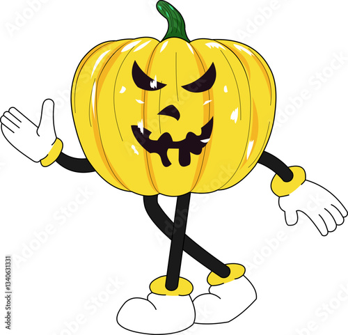 Halloween Pumpkin Cartoon Illustration