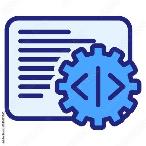 Development blue icon