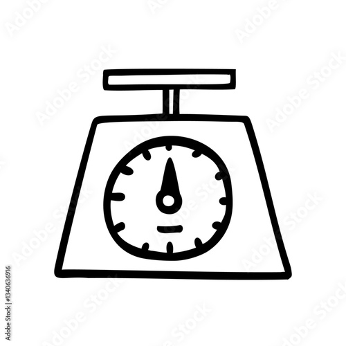 シンプルな計量器のイラスト素材