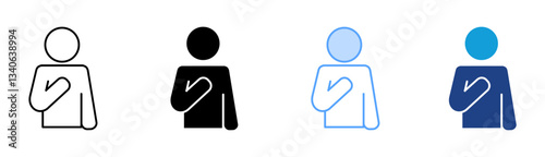 Dedication Icon Set Multiple Style Collection