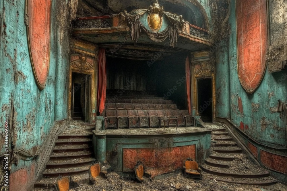 Abandoned theater reveals intricate architecture and forgotten history within its decaying walls Abandoned theater reveals intricate architecture and forgotten history within its decaying walls