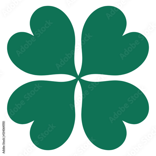 Four leaf Lucky clover illustration green lucky vector