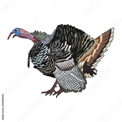 turkey hunting illustration logo vector image t shirt