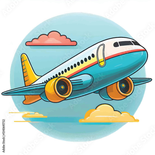 Airplanes flying vector cartoon