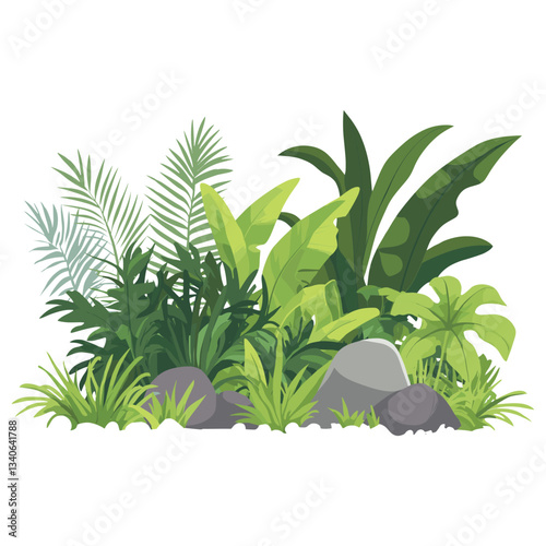 Jungle vegetation jungle nature plants vector
