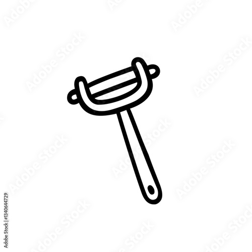 シンプルな皮剥きのイラスト素材