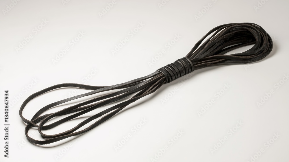 Dark Leather Whip - A Striking Accessory Dark Leather Whip - A Striking Accessory