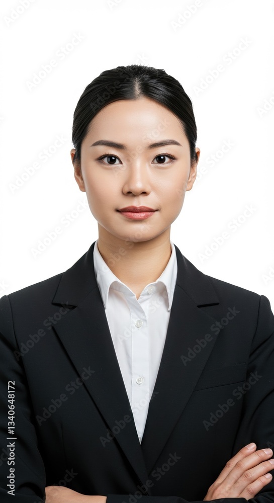 Professional Portrait of a Business Person in a Black Suit - Ideal for Corporate Settings and Marketing Professional Portrait of a Business Person in a Black Suit - Ideal for Corporate Settings and Marketing