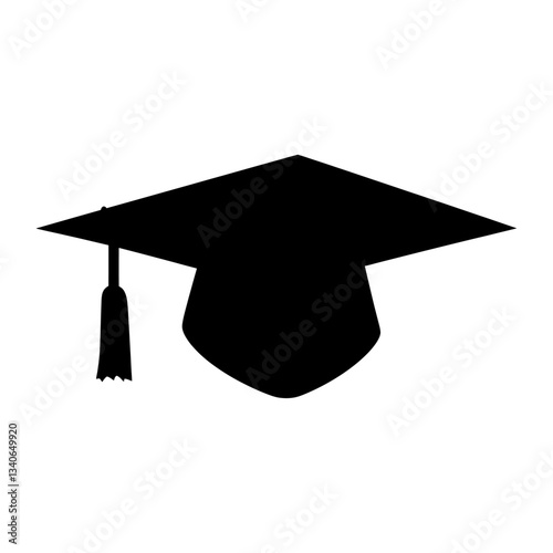 Graduation caps silhouette black celebration vector