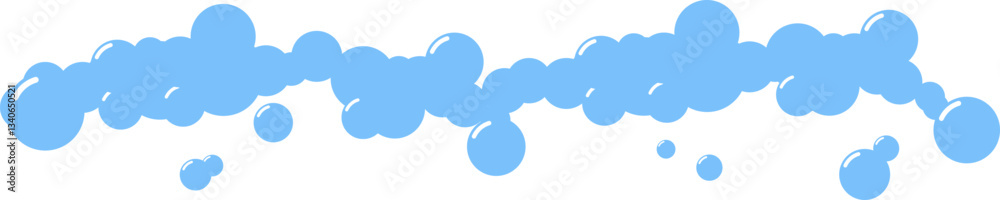 Fototapeta premium Fizzy Drink, Water Bubble. Soap foam bubbles suds framing shower gel, shampoo, shaving, mousse. Soda Drops Silhouette Icon Set. Soap Symbol Collection. Isolated Vector Illustration.