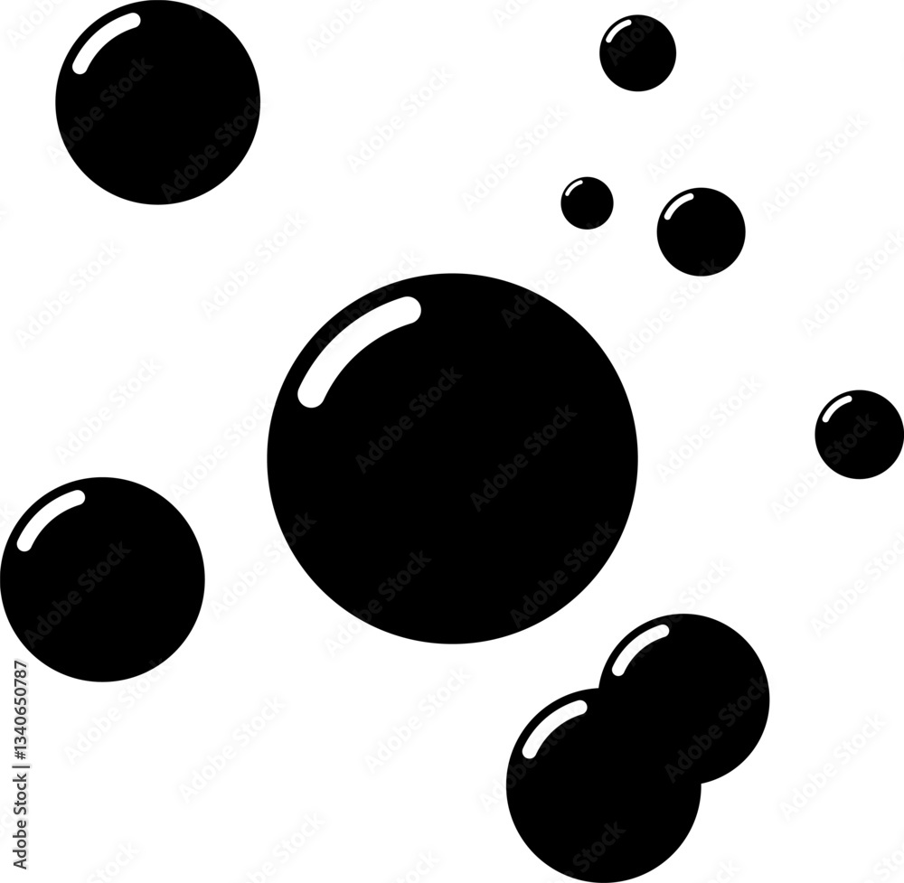 Fizzy Drink, Water Bubble. Soap foam bubbles suds framing shower gel, shampoo, shaving, mousse. Soda Drops Silhouette Icon Set. Soap Symbol Collection. Isolated Vector Illustration. Fizzy Drink, Water Bubble. Soap foam bubbles suds framing shower gel, shampoo, shaving, mousse. Soda Drops Silhouette Icon Set. Soap Symbol Collection. Isolated Vector Illustration.