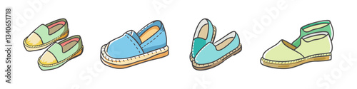 espadrilles vector icon, vector illustration-simple illustration of espadrilles perfect for logos.