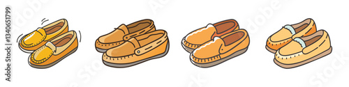 moccasins vector icon, vector illustration-simple illustration of moccasins perfect for logos.
