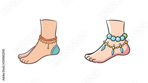 anklets vector icon, vector illustration-simple illustration of anklets perfect for logos.