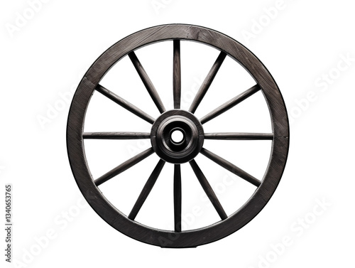 a black wheel with spokes with Green Wheel in the background
