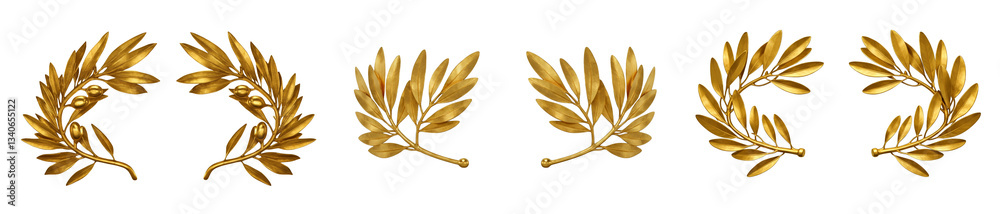 custom made wallpaper toronto digitalGolden Olive Wreaths and Branches for Design Elements isolated on white or transparent png background