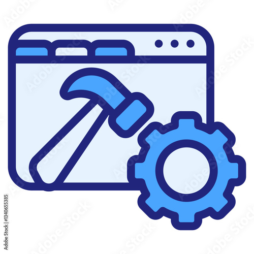 Maintenance blue icon