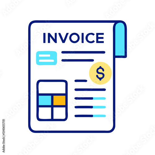 Invoice document with financial details