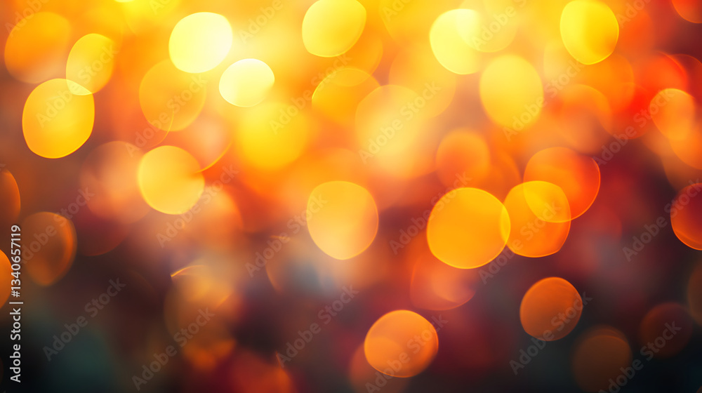Fototapeta premium Abstract background with warm yellow and orange colors. Abstract bokeh light background for presentation background.
