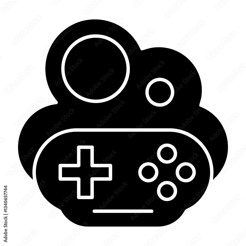 Cloud Game Icon Cloud Game Icon