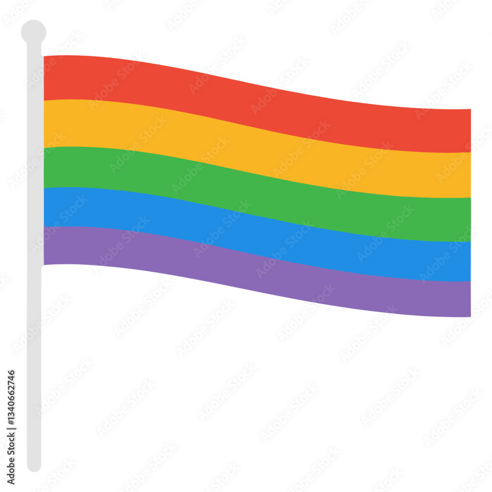 Rainbow flag illustration representation celebration vector Rainbow flag illustration representation celebration vector